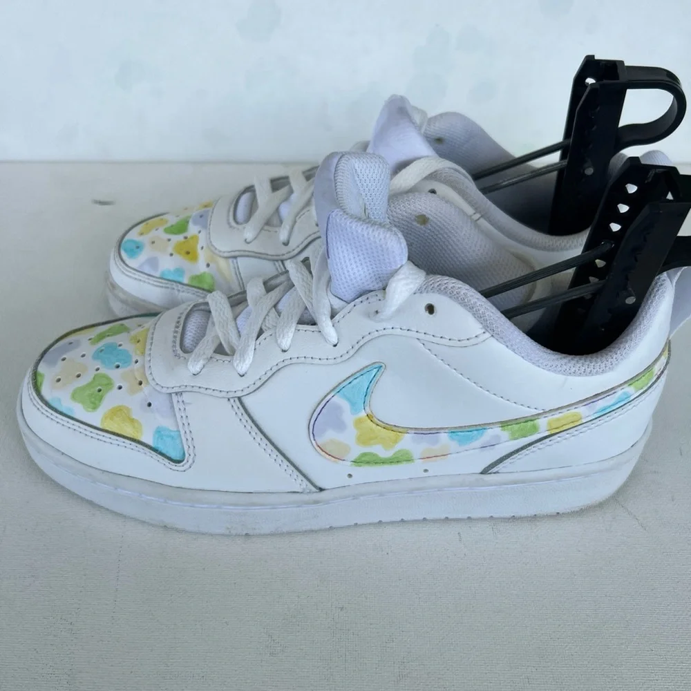 Nike Girls Shoes Size 5Y White Court Borough Low 2 BQ5448-100 Casual Sneakers
